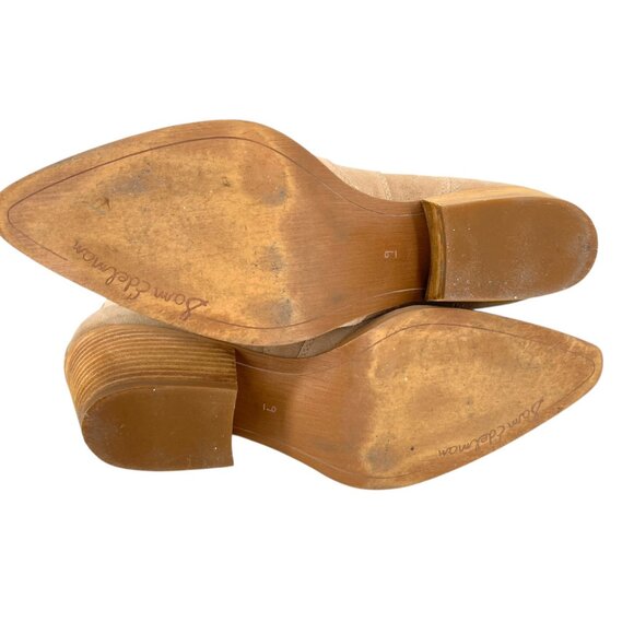 Sam Edelman Winona Womens Western Ankle Boots Size 9 Suede Leather Tan - Picture 9 of 12
